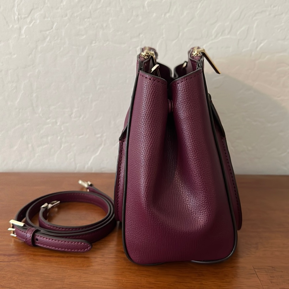 kate spade sydney satchel in sangria wine color - Picture 5 of 13